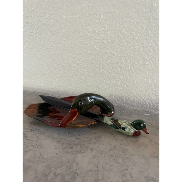 Vintage Wooden Mallard Duck Small Tray and envelop opener - Picture 6 of 7